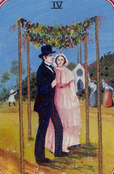 Tarotkaart 'Vier van Staven'