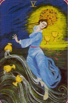 Tarotkaart 'Vijf van Kelken'