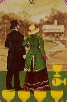 Tarotkaart 'Zes van Kelken'