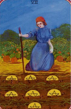 Tarotkaart 'Zeven van Pentagrammen'