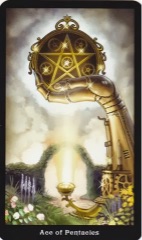Tarotkaart 'Aas van Pentagrammen'