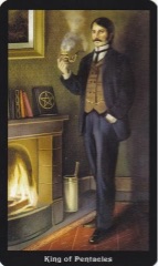 Tarotkaart 'Koning van Pentagrammen'