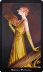 Tarotkaart 'Koningin van Pentagrammen'