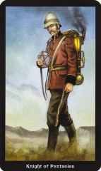 Tarotkaart 'Ridder van Pentagrammen'