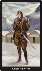Tarotkaart 'Ridder van Zwaarden'