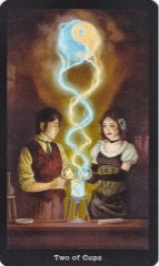 Tarotkaart 'Twee van Kelken'