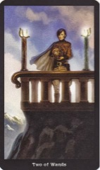 Tarotkaart 'Twee van Staven'