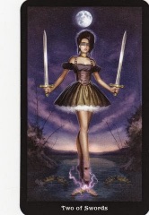 Tarotkaart 'Twee van Zwaarden'