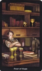 Tarotkaart 'Vier van Kelken'