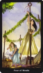 Tarotkaart 'Vier van Staven'