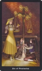 Tarotkaart 'Zes van Pentagrammen'