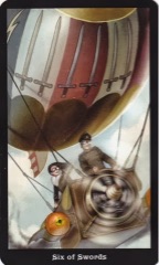 Tarotkaart 'Zes van Zwaarden'