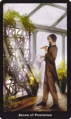 Tarotkaart 'Zeven van Pentagrammen'