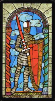 Tarotkaart 'Schildknaap van Zwaarden'