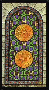 Tarotkaart 'Twee van Pentagrammen'