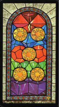 Tarotkaart 'Vijf van Pentagrammen'