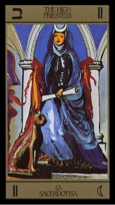 Tarotkaart 'De Hogepriesteres'