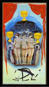 Tarotkaart 'Drie van Kelken'