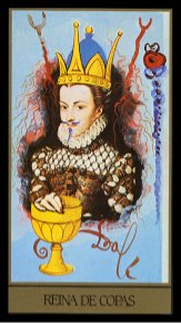 Tarotkaart 'Koningin van Kelken'