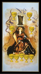Tarotkaart 'Negen van Kelken'