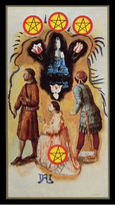 Tarotkaart 'Vier van Pentagrammen'