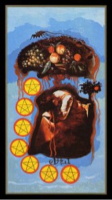 Tarotkaart 'Zeven van Pentagrammen'