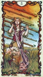 Tarotkaart 'Acht van Staven'