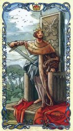 Tarotkaart 'Koning van Zwaarden'