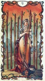 Tarotkaart 'Negen van Staven'