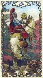 Tarotkaart 'Ridder van Pentagrammen'