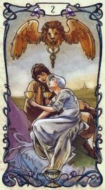 Tarotkaart 'Twee van Kelken'