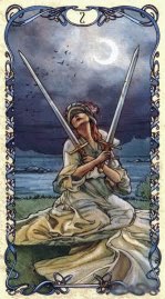 Tarotkaart 'Twee van Zwaarden'