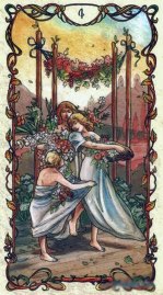 Tarotkaart 'Vier van Staven'