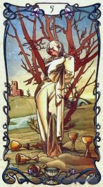 Tarotkaart 'Vijf van Kelken'