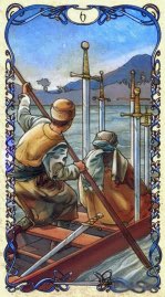 Tarotkaart 'Zes van Zwaarden'