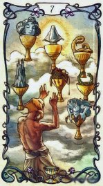 Tarotkaart 'Zeven van Kelken'