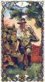 Tarotkaart 'Zeven van Pentagrammen'