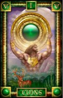 Tarotkaart 'Aas van Pentagrammen'