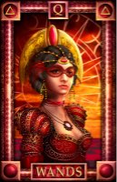 Tarotkaart 'Koningin van Staven'