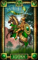 Tarotkaart 'Ridder van Pentagrammen'
