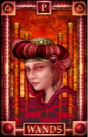 Tarotkaart 'Schildknaap van Staven'