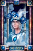 Tarotkaart 'Schildknaap van Zwaarden'