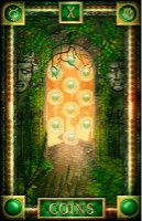 Tarotkaart 'Tien van Pentagrammen'