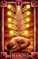 Tarotkaart 'Tien van Staven'