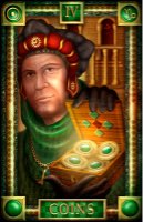 Tarotkaart 'Vier van Pentagrammen'