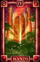 Tarotkaart 'Vier van Staven'