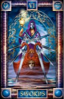Tarotkaart 'Zes van Zwaarden'