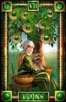 Tarotkaart 'Zeven van Pentagrammen'