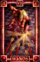 Tarotkaart 'Zeven van Staven'