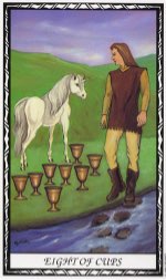 Tarotkaart 'Acht van Kelken'